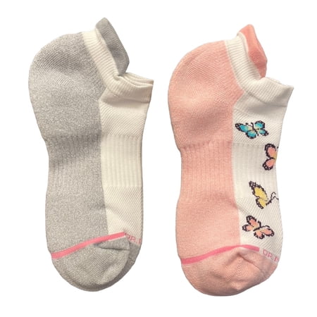 Dr. Motion Womens Socks, No Show, Compression, Butterfly Design, Shoe Size: 4 - 10