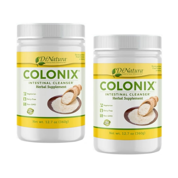 Dr. Natura Colonix Intestinal Cleanser Herbal Supplement Powder, 12.7 Oz. - Pack of 2
