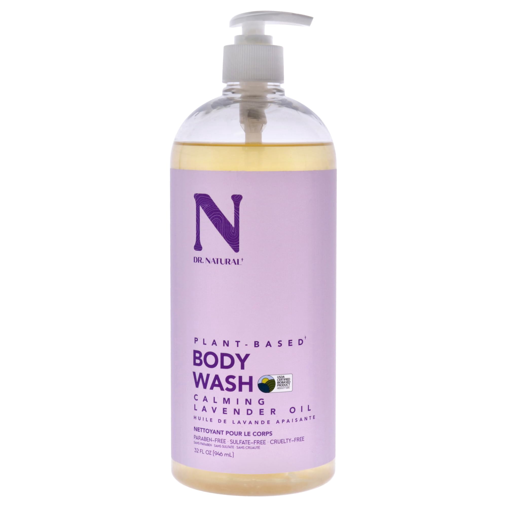 Dr. Natural Beruhigendes Lavendel-Duschgel – Mit Shea & Kokos, 946 Ml, Für Trockene Haut
