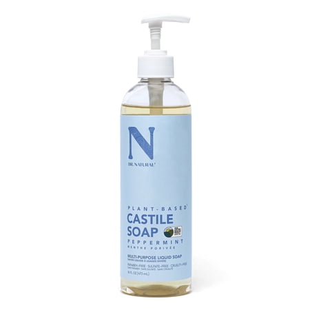 Dr. Natural Castile Liquid Soap, Multipurpose Soap, Peppermint, 16 oz