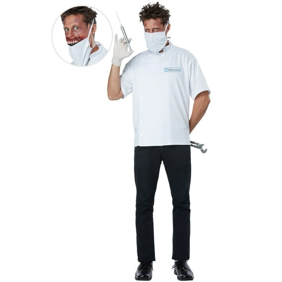 Doctor Novocaine Creepy Scary Killer Dentist Adult Costume Large/X-Large 42-46