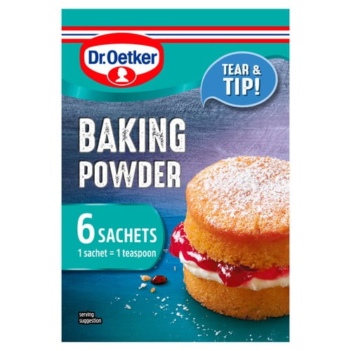 Dr. Oetker Gluten Free Baking Powder Sachets 6 x 5g, British Import (Pack of 2)