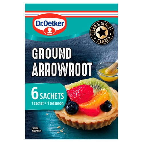 Dr. Oetker Ground Arrowroot Sachets 6 x 8g, British Import (Pack of 2)