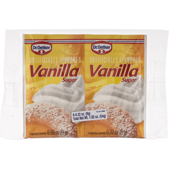 Dr. Oetker Organics Vanilla Sugar - Artifically Flavored - 1.92 oz - Case of 12