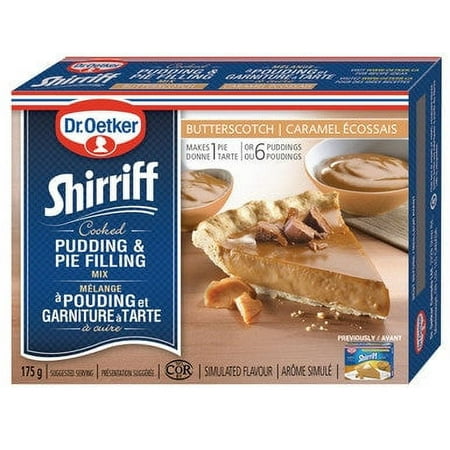 Dr.Oetker Shirriff Butterscotch Cooked Pudding & Pie Filling 175g/6.2 oz {Imported from Canada}