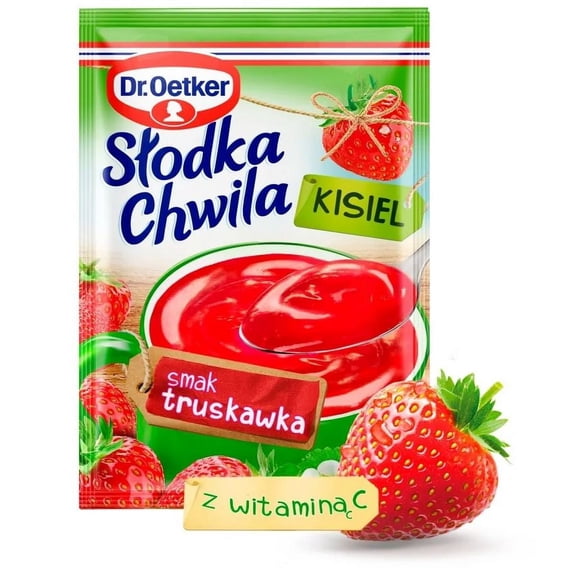 Dr Oetker Slodka Chwila Kisiel Truskawka Strawberry Jelly Mix 30g Bag (5-Pack)