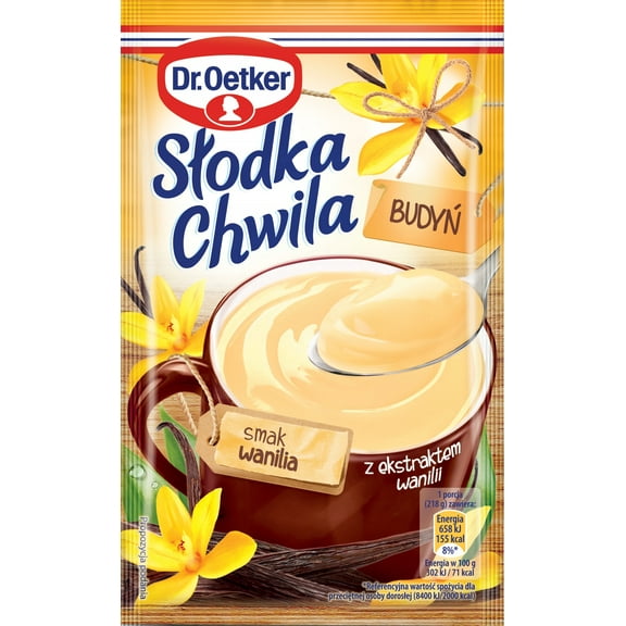 Dr. Oetker Slodka Chwila Smak Wanilia Vanilla Pudding Mix 45g/1.52oz (5-Pack) Pudding Mix 45g/1.58oz Bag (5-Pack)