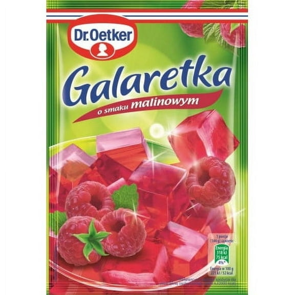 Dr. Oetker instant jello RASPBERRY 3 pack/12 servings