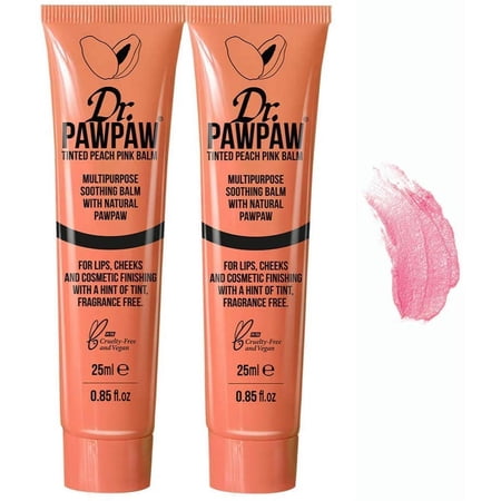 Dr. PAWPAW Multi-Purpose Balm | No Fragrance Balm, For Lips, Skin, Hair, Cuticles, Nails, and Beauty Finishing | 25 ml (Peach Pink)