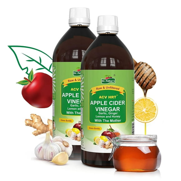Dr. Patkar's Apple Cider Vinegar Garlic,Ginger,Lemon And Honey (Pack Of 2)(500 Ml)