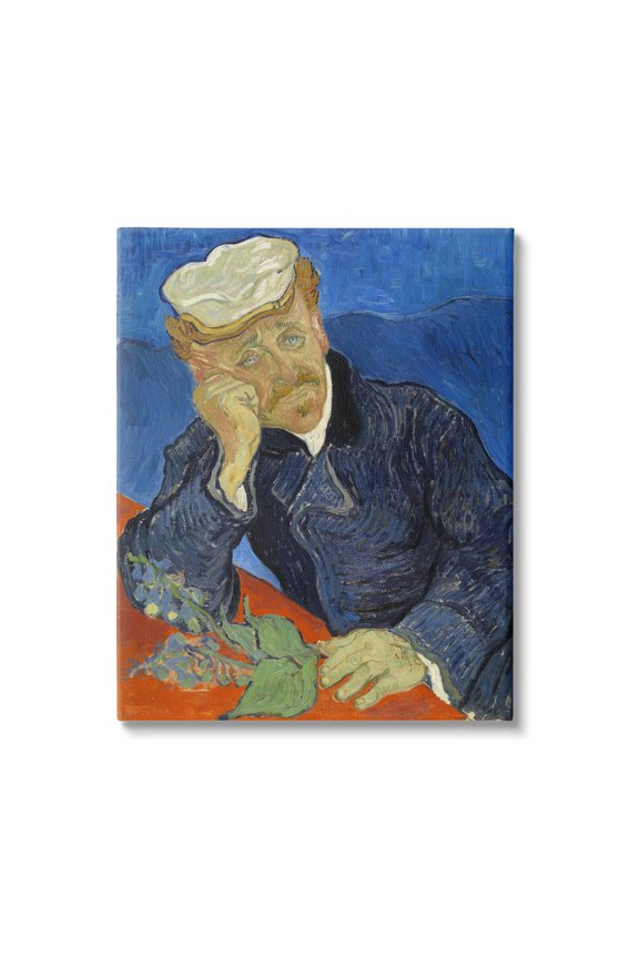 Dr Paul Gachet Van Gogh Portrait Botanical & Floral Painting Gallery Wrapped Canvas Print Wall Art