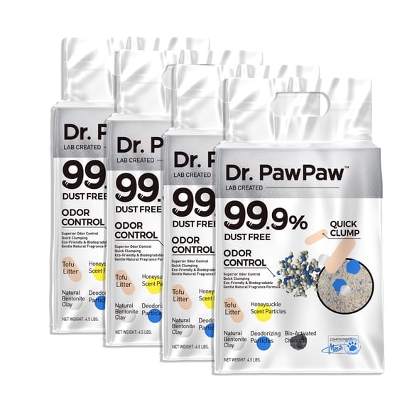 Dr. PawPaw Tofu Cat Litter, Honeysuckle Scent 18 lb, Dust-Free
