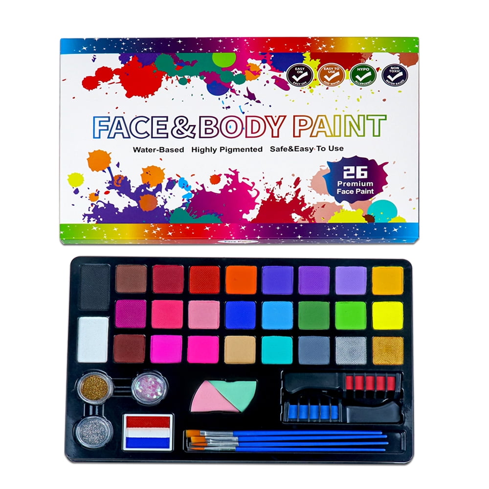 Fall Face Paint Sign Dr.Pedi 26 Colors Face Painting Kit for Kids, Water-Based & Washable ...
