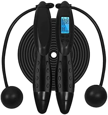 Dr.Pedi Cordless Jump Rope with Digital Counter, Adjustable Weighted ...