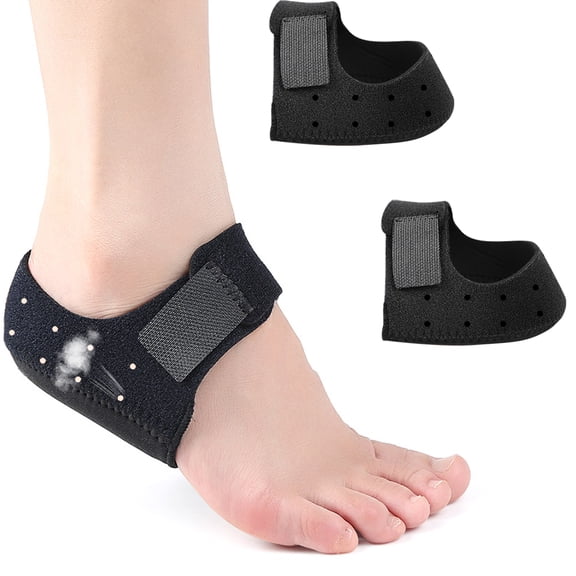 Dr.Pedi Heel & Ankle Support Socks, Foot Cuffs for Comfort, Soft Padding for Daily Use, Lightweight Support Sleeve for Men & Women, Adjustable with Hook & Loop Closure