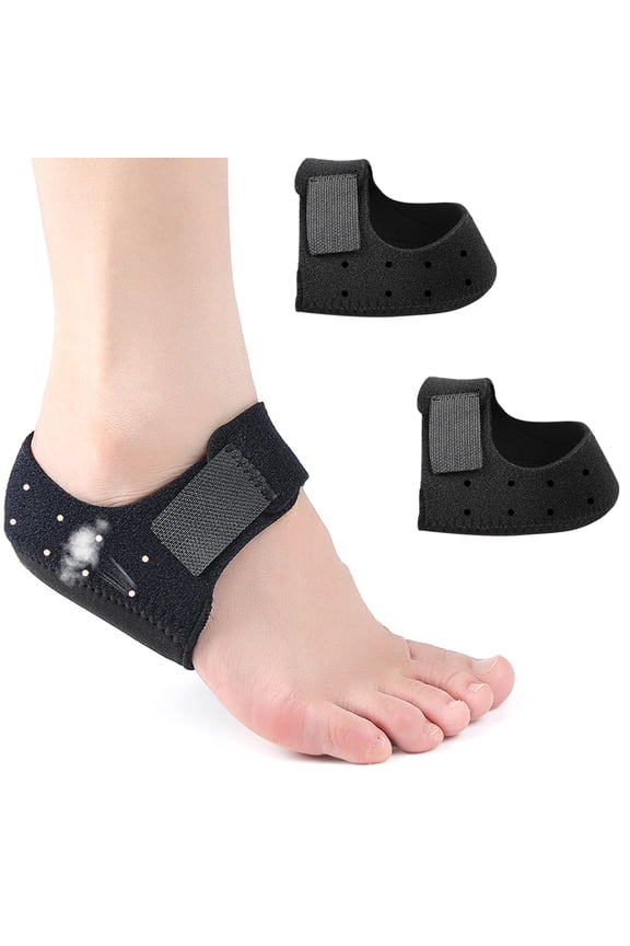 Heel & Ankle Support Socks, Foot Cuffs for Comfort, Soft Padding for Daily Use, Lightweight Support Sleeve for Men & Women, Adjustable with Hook & Loop Closure