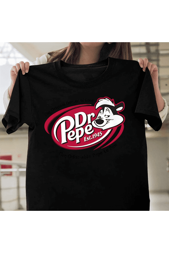 Dr Pepe Le Pew Looney Tunes Skunk Doctor Love Valentines Day Funny Cartoon V1130748 Unisex T-Shirt, Size Up to 5XL