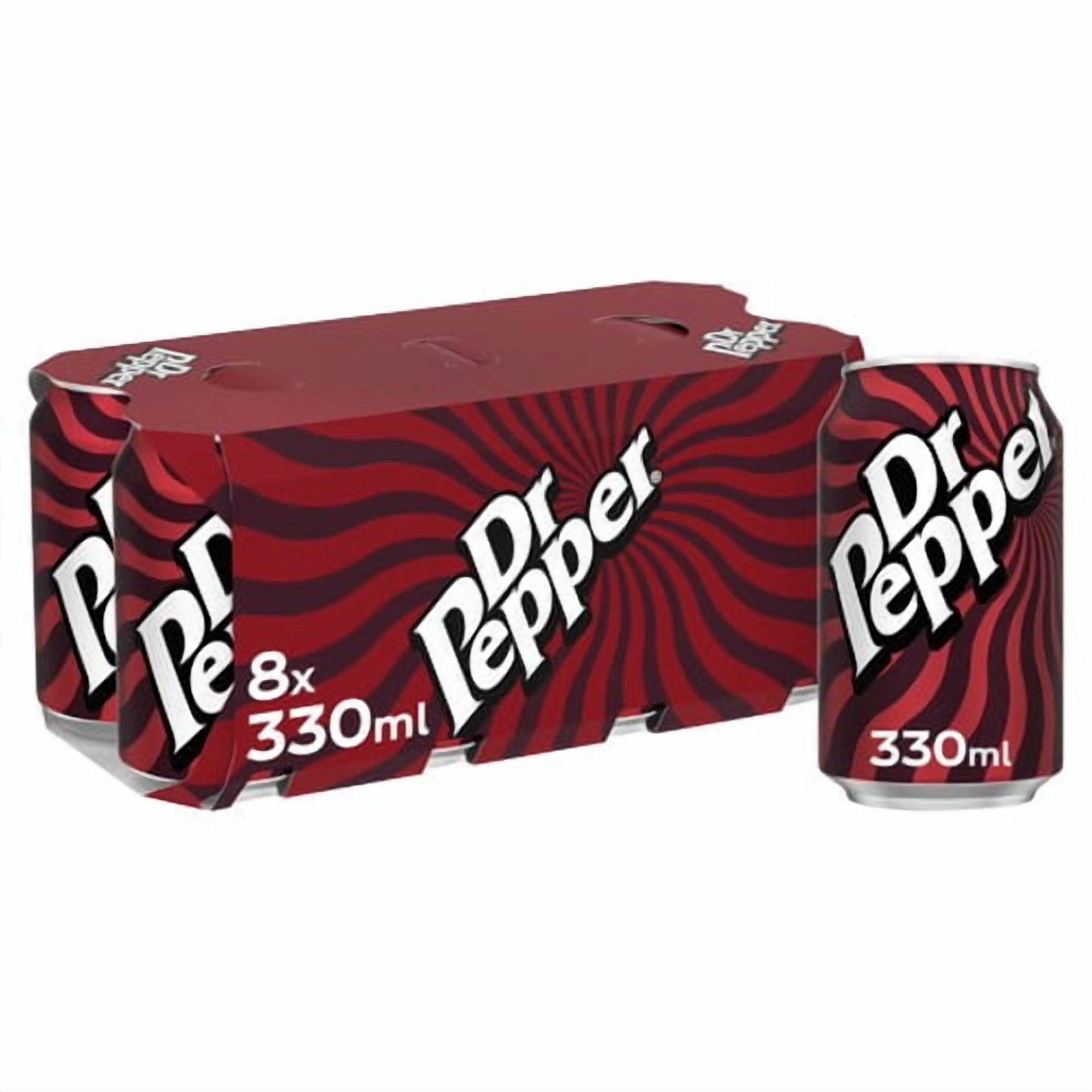 Dr Pepper 8 x 330ml, British Import (Pack of 2)