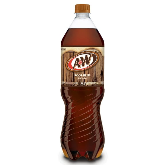 A&W Root Beer Soda Pop, 1.2 L, Bottle