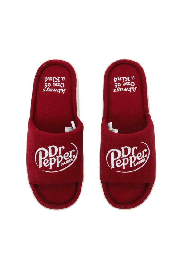 Dr Pepper Always One Of A Kind Men's Red Slide Slippers
-Large