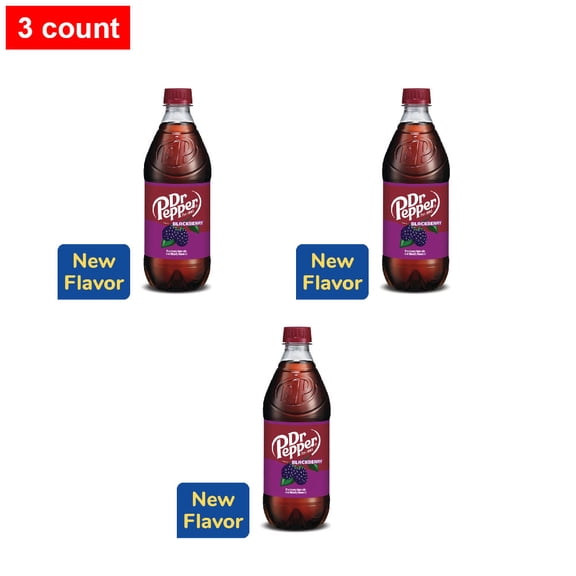 Dr Pepper Blackberry Soda Bottle 20 fl oz - 3 count