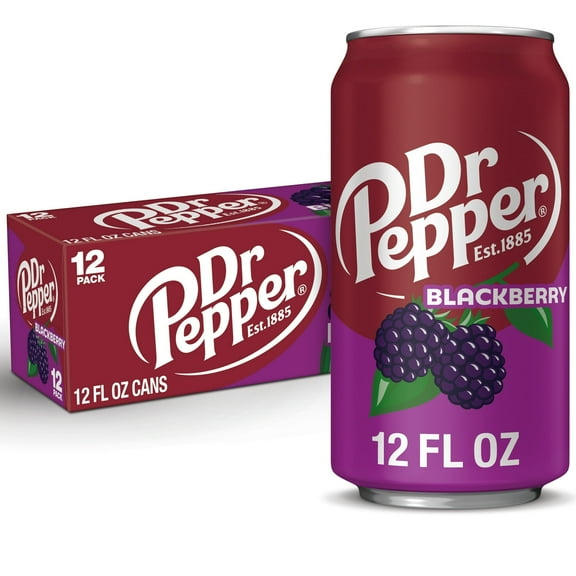Dr Pepper Blackberry Soda Pop, 12 fl oz, 12 Pack Cans