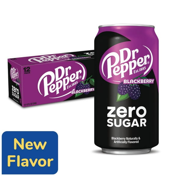 Dr Pepper Blackberry Zero Sugar Soda Cans