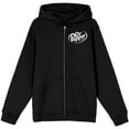thumbnail image 1 of Dr Pepper Devilishly Different Long Sleeve Men's Black Zip-Up Hooded Sweatshirt-Medium, 1 of 5