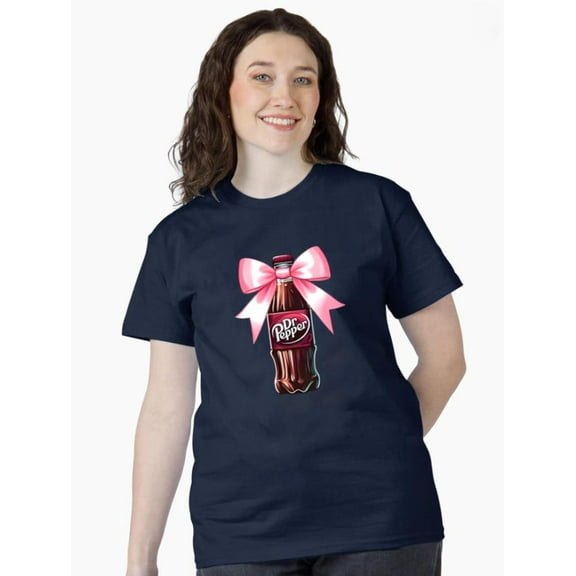 Dr.Pepper Bow Bottle Soda Pop Bow Unisex tee Coquette Trendy, for men & women, up to size 5XL