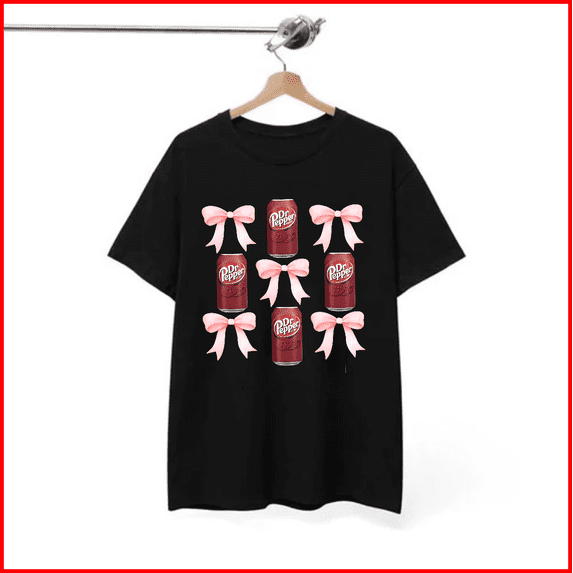 Dr Pepper Bows Limited Edition Soda Beverage Brand Ribbon Graphic T ...