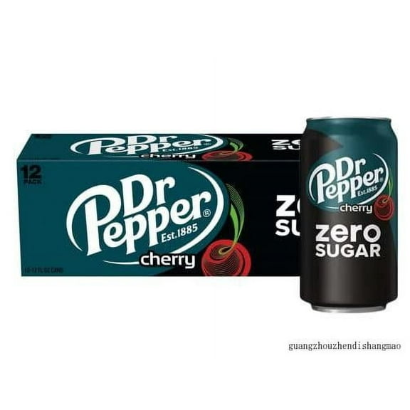 Dr. Pepper Cherry Soda And Zero Cherry Soda Cans, 12 Ounces Bundled By (Zero Cherry, 12 Pack)