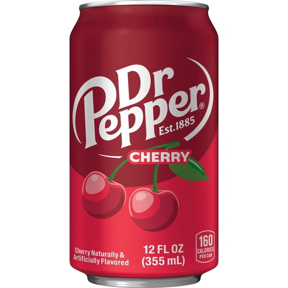 Dr Pepper Cherry Soda Pop, 12 fl oz, 6 Pack Cans