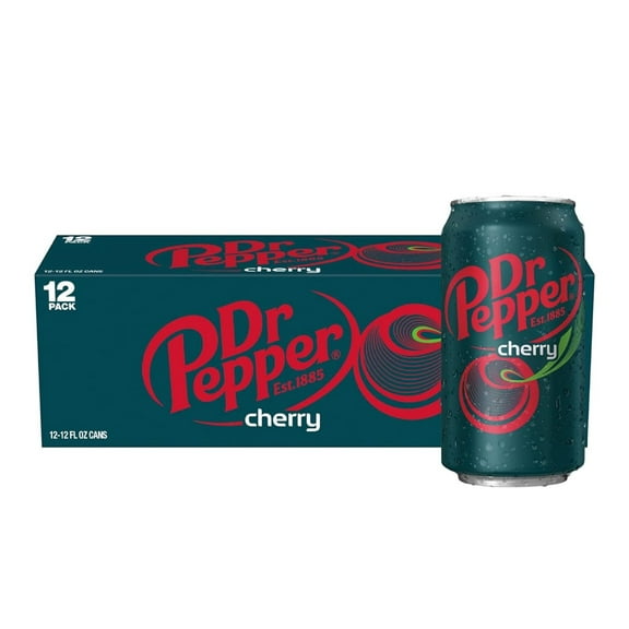 Dr. Pepper Cherry Soda and Zero Cherry Soda Cans, 12 Ounces Bundled by UooMi (Cherry, 24 Pack)