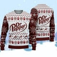 thumbnail image 1 of Dr Pepper Christmas Sweater, Soft Drink Ugly Sweater, Beverage Holiday Sweater, Soda Bottles Xmas Sweater, Diet Dr Pepper Ugly Sweater, 1 of 2