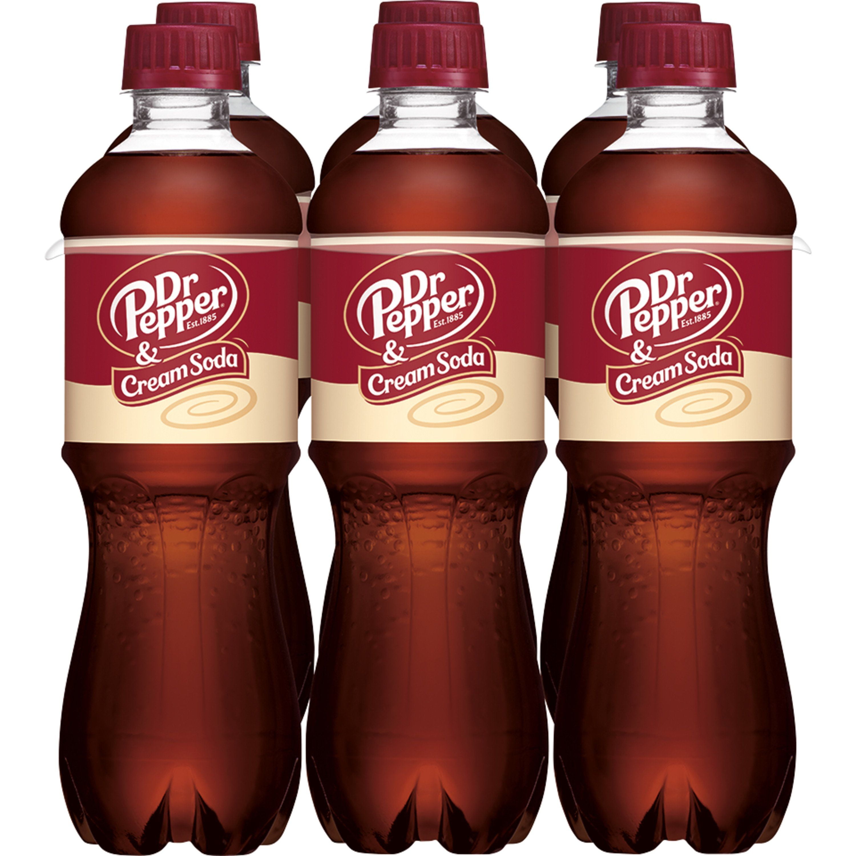 Dr Pepper & Cream Soda .5 L Bottles - 6 pk (Pack of 1)