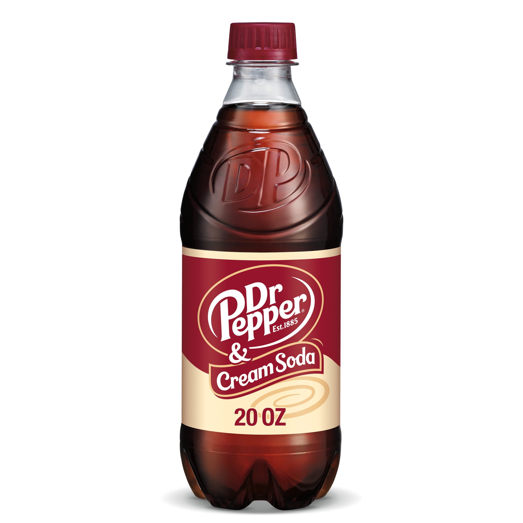 Dr Pepper & Cream Soda Pop, 20 fl oz, Bottle