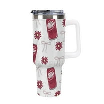Dr.Pepper Cute cartoon car mug travel mug with handle and straw 40oz