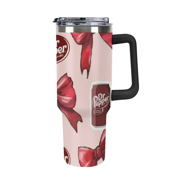 Dr.Pepper Cute cartoon car mug travel mug with handle and straw 40oz