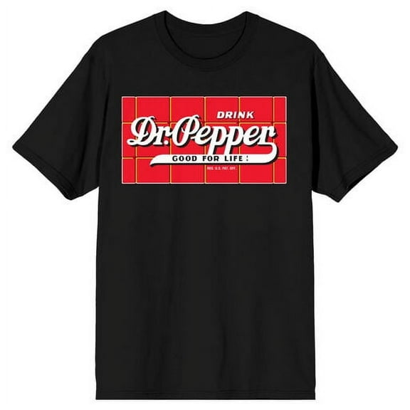 Dr Pepper Drink Dr Pepper Good for Life Men's Black Graphic Tee-Medium