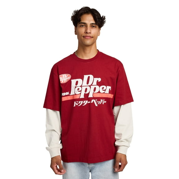 Dr Pepper Drink Dr Pepper Kanji Men's Twofer Combo Shirt-XXL