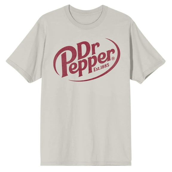 Dr Pepper Est. 1885 Maroon Logo Men's Crew Neck Short Sleeve Shirt-Large