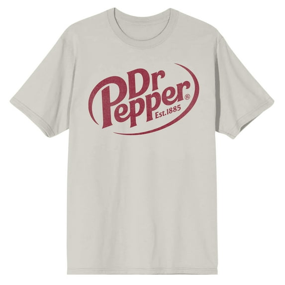 Dr Pepper Est. 1885 Maroon Logo Men's Crew Neck Short Sleeve Shirt-XXL