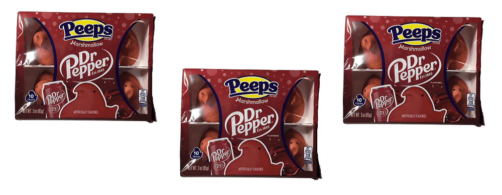Dr. Pepper Flavored Marshmallow Peeps - 10 chicks per package - 3 packages
