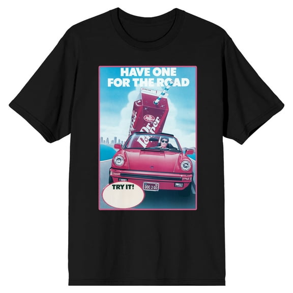Dr Pepper Have One For The Road Men's Black Short Sleeve Tee-Medium