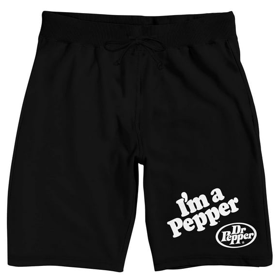 Dr Pepper I'm A Pepper Men's Black Sleep Pajama Shorts-Medium