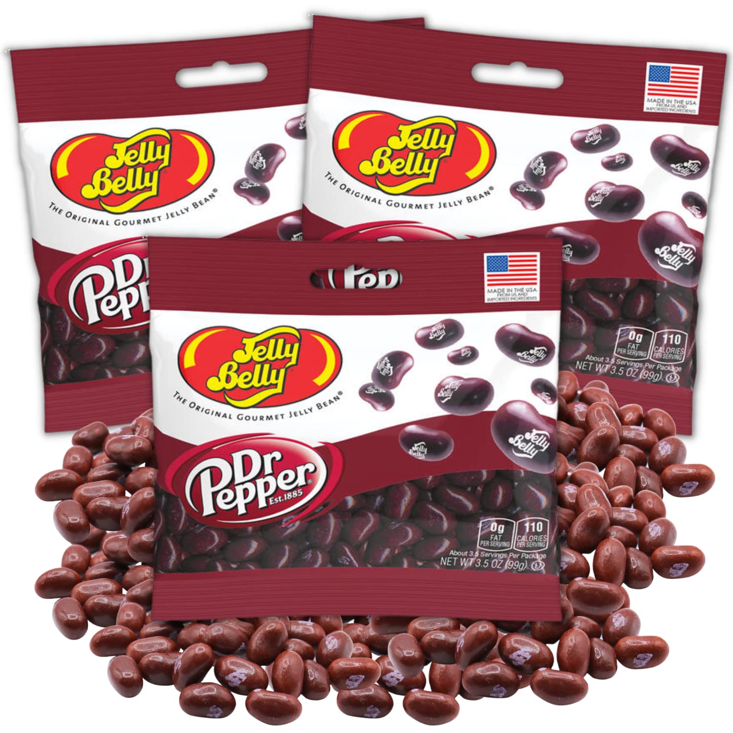 Dr. Pepper Jelly Beans, Soda Flavored Chewy Candies, Bulk Individually