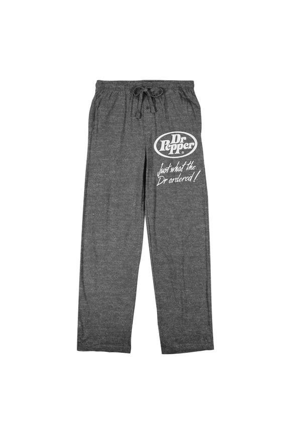 Dr Pepper Just What The Dr Ordered Adult Gray Heather Sleep Pajama Pants-XS