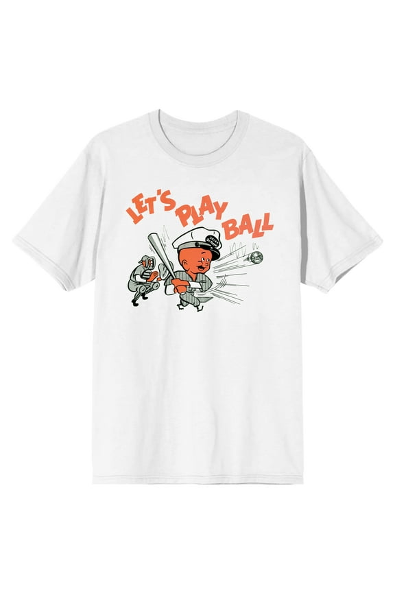 Dr Pepper Let's Play Ball Vintage Ad Men's White T-shirt-Medium