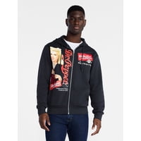Dr Pepper Men's Zip Hoodie (Ebony, Large)