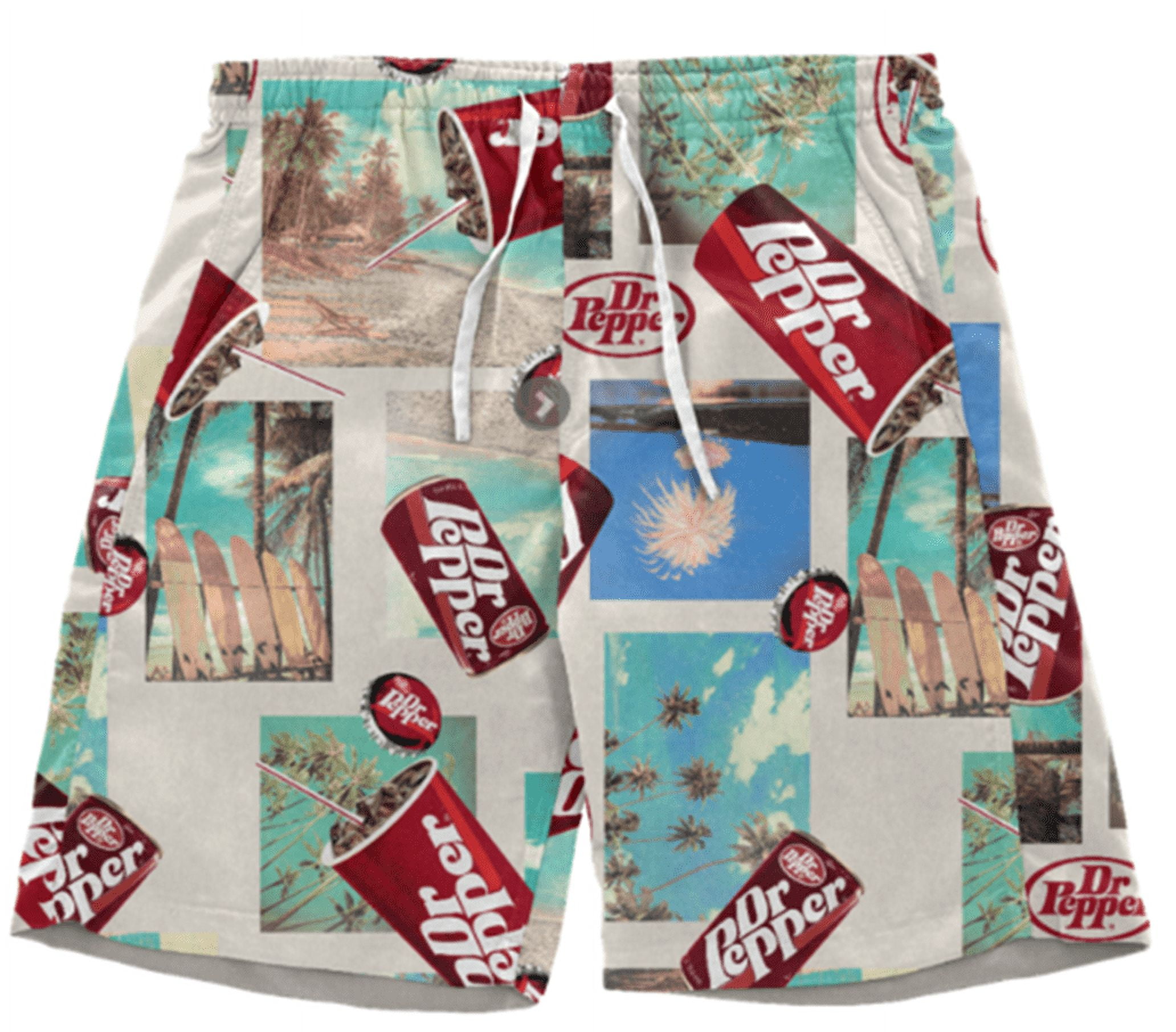 Dr. Pepper Men's & Big Men's Swim Shorts, Sizes S-3XL